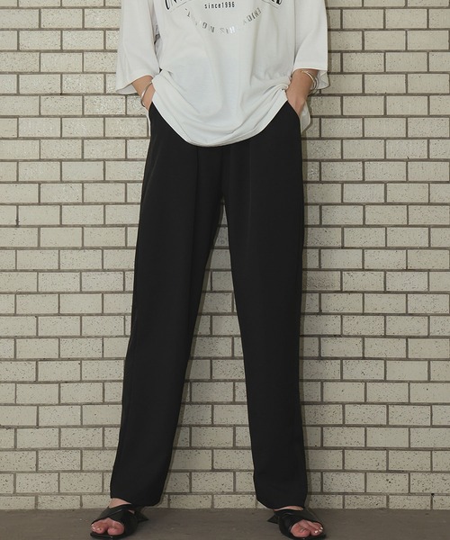 Ampirula(アンピルーラ)の「ウエストゴムテーパードパンツ(その他パンツ・レディース・ブラウン/ブラック/ベージュ/グレー・FREE)」の2枚目の写真