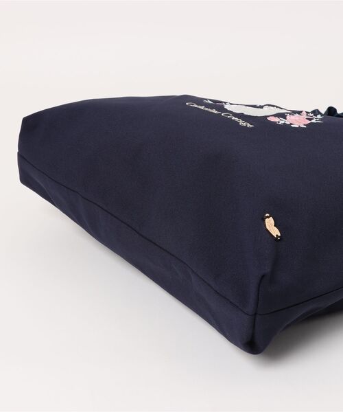 Catherine Cottage(キャサリンコテージ)の「ねこ刺繍レッスンバッグ(トートバッグ・キッズ・ピンク/サックスブルー/グレー/ライラック/ネイビー・FREE)」の9枚目の写真