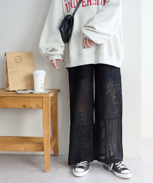 セール】【WEB限定】パッチワークレースパンツ（その他パンツ