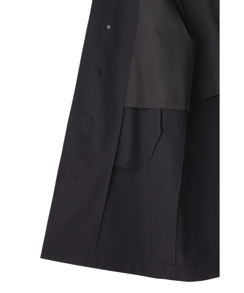 MARGARET HOWELL（マーガレットハウエル）の「DENSE WOOL COATING（ステンカラーコート・メンズ・ネイビー系1・LARGE/MEDIUM/SMALL）」の8枚目の写真