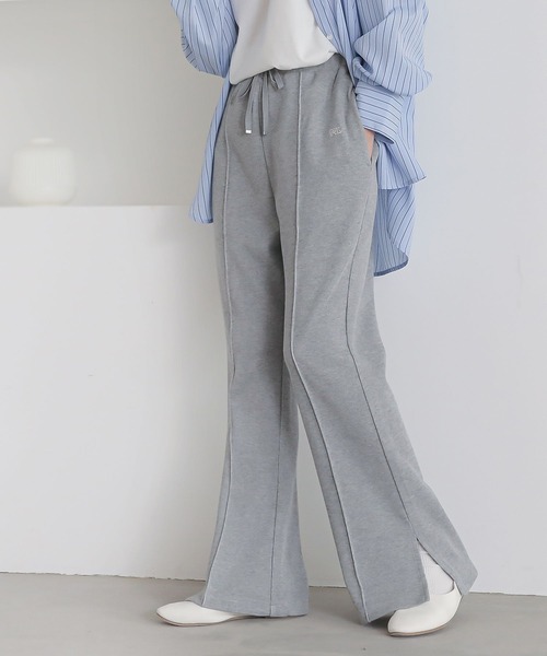 n'OrLABEL(ノアールレーベル)の「『ダブルフェイスフレアパンツ』(その他パンツ・レディース・ブラック/チャコール/杢グレー・2/1)」の3枚目の写真