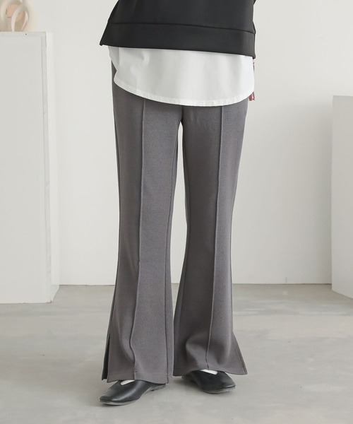 n'OrLABEL(ノアールレーベル)の「『ダブルフェイスフレアパンツ』(その他パンツ・レディース・ブラック/チャコール/杢グレー・2/1)」の21枚目の写真