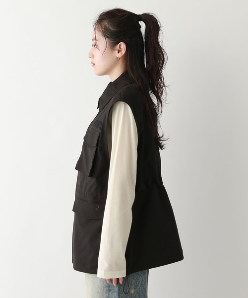 RAGEBLUE（レイジブルー）の「ウエストドローコード/BIGミリタリーベスト（ベスト・レディース・オリーブ/ブラック・FREE）」の16枚目の写真