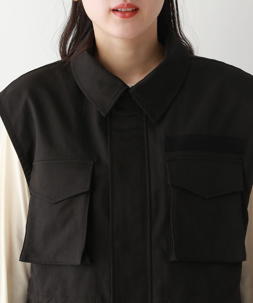 RAGEBLUE（レイジブルー）の「ウエストドローコード/BIGミリタリーベスト（ベスト・レディース・オリーブ/ブラック・FREE）」の19枚目の写真