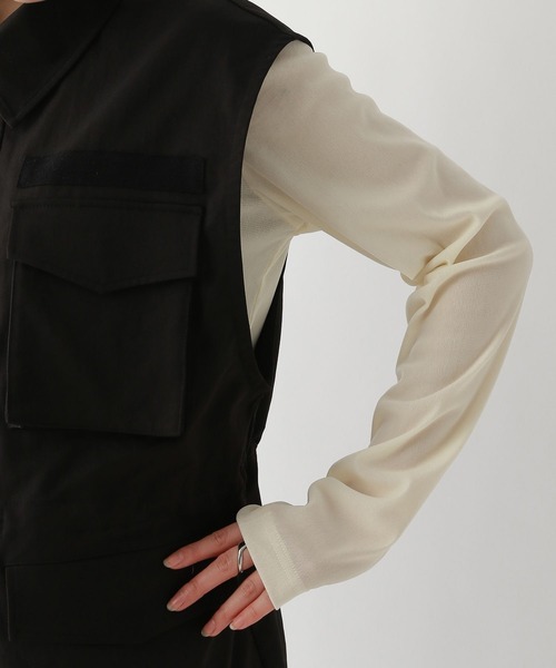 RAGEBLUE（レイジブルー）の「ウエストドローコード/BIGミリタリーベスト（ベスト・レディース・オリーブ/ブラック・FREE）」の22枚目の写真