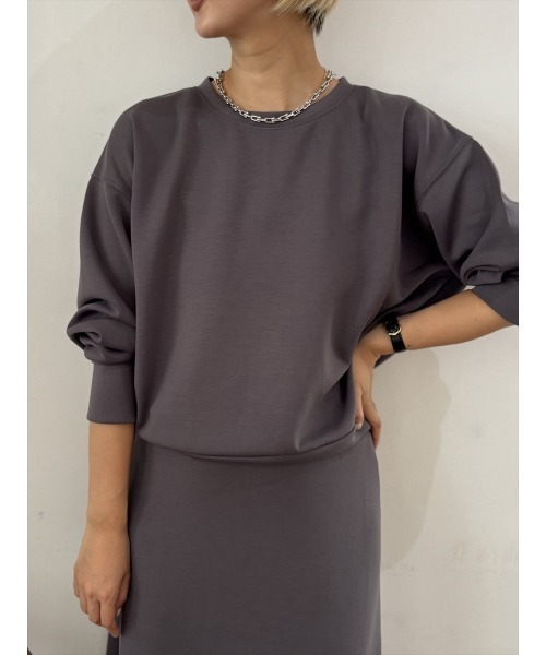 Day and Grade（デイアンドグレイド）の「【美シルエットセット】スウェット 2ピース セットアップ / ロングスカート・プルオーバー / 大人リラックス（ワンピース・レディース・チャコールグレー・FREE）」の9枚目の写真