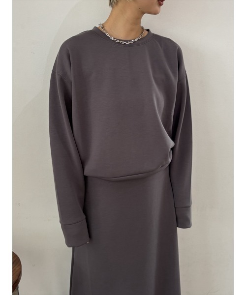 Day and Grade（デイアンドグレイド）の「【美シルエットセット】スウェット 2ピース セットアップ / ロングスカート・プルオーバー / 大人リラックス（ワンピース・レディース・チャコールグレー・FREE）」の4枚目の写真