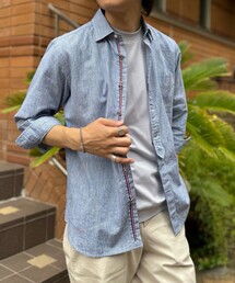NOLLEY’S | 綿麻パラシュートボタン 7分袖シャツ(シャツ/ブラウス)