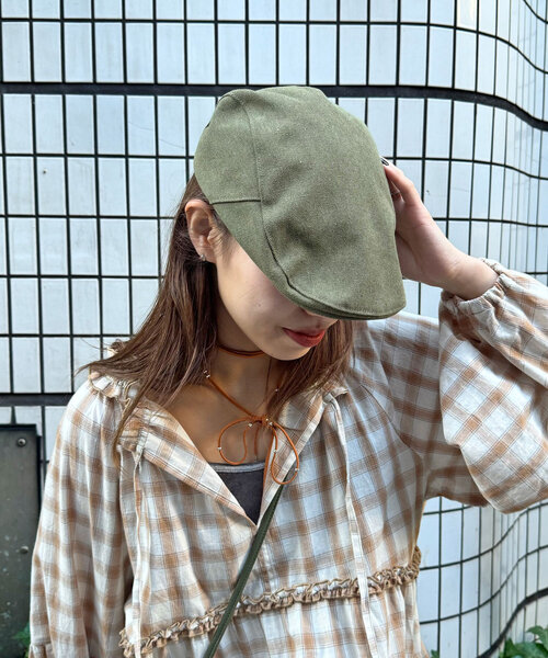 CIAOPANIC（チャオパニック）の「刺繍入りハンチング帽子（キャップ・レディース・ボルドー/カーキ/ベージュ・ONE SIZE）」の14枚目の写真