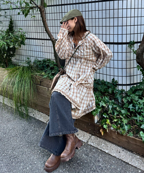 CIAOPANIC（チャオパニック）の「刺繍入りハンチング帽子（キャップ・レディース・ボルドー/カーキ/ベージュ・ONE SIZE）」の16枚目の写真