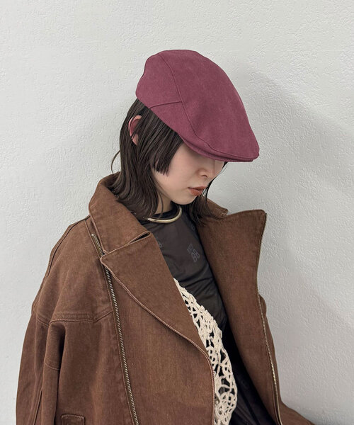 CIAOPANIC（チャオパニック）の「刺繍入りハンチング帽子（キャップ・レディース・ボルドー/カーキ/ベージュ・ONE SIZE）」の18枚目の写真