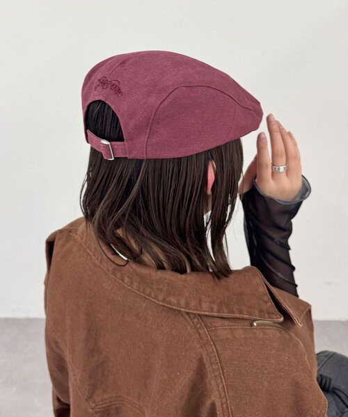 CIAOPANIC（チャオパニック）の「刺繍入りハンチング帽子（キャップ・レディース・ボルドー/カーキ/ベージュ・ONE SIZE）」の19枚目の写真