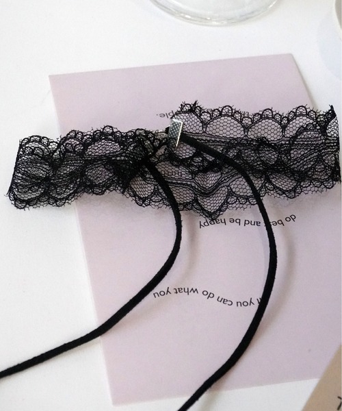 Port(ポート)の「【 Port / ポート 】 バレエコア レース リボン チョーカー / ネックレス_(チョーカー・レディース・ピンク/ブラック/ブラック×ホワイト・FREE)」の7枚目の写真