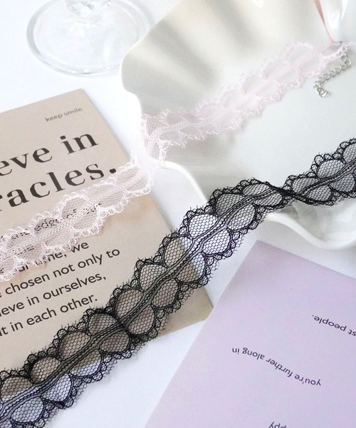 Port(ポート)の「【 Port / ポート 】 バレエコア レース リボン チョーカー / ネックレス_(チョーカー・レディース・ピンク/ブラック/ブラック×ホワイト・FREE)」の17枚目の写真