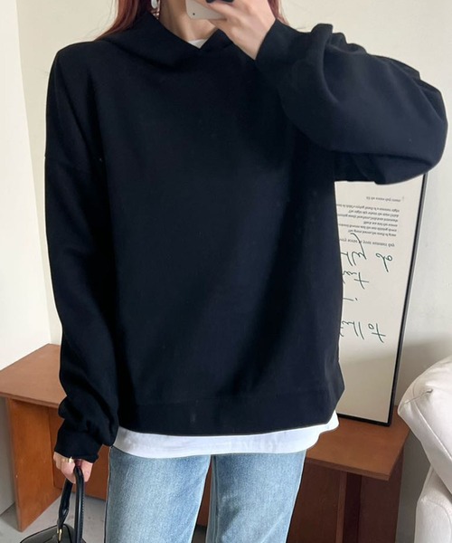aimoha（アイモハ）の「ベーシックパーカー（パーカー・レディース・ブラック/グレー・FREE）」の11枚目の写真