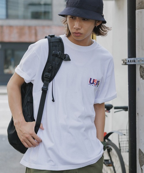 ROSTER SOX（ロスターソックス）の「ROSTER SOX/ロスターソックス USA BB BEAR S/S TEE Tシャツ メンズ 秋物 秋服 2026年秋冬（Tシャツ/カットソー・メンズ・ネイビー/ホワイト・XL/L/M）」の2枚目の写真