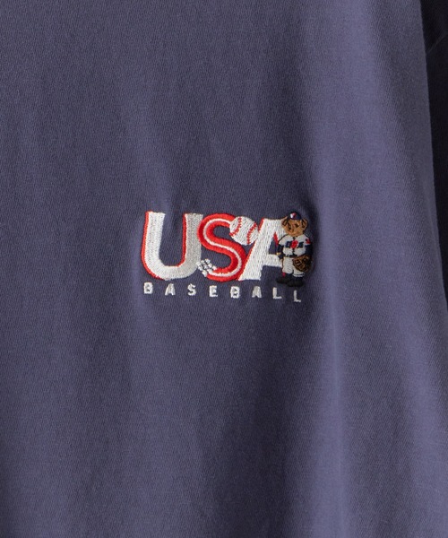 ROSTER SOX（ロスターソックス）の「ROSTER SOX/ロスターソックス USA BB BEAR S/S TEE Tシャツ メンズ 秋物 秋服 2026年秋冬（Tシャツ/カットソー・メンズ・ネイビー/ホワイト・XL/L/M）」の4枚目の写真