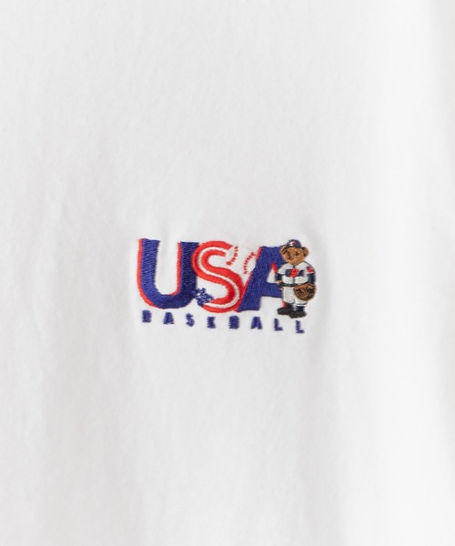 ROSTER SOX（ロスターソックス）の「ROSTER SOX/ロスターソックス USA BB BEAR S/S TEE Tシャツ メンズ 秋物 秋服 2026年秋冬（Tシャツ/カットソー・メンズ・ネイビー/ホワイト・XL/L/M）」の3枚目の写真