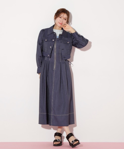 セール】◇デニムライクステッチシリーズ2 Gジャン（デニムジャケット