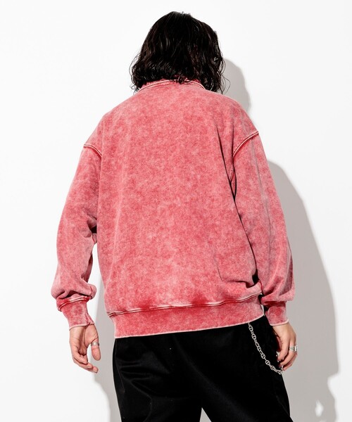FREAK'S STORE(フリークスストア)の「ヴィンテージライク パウダー加工 ポロカラースウェット(スウェット・メンズ・ブラック/ブラウン/レッド/ブルー/グリーン・MEDIUM/LARGE)」の15枚目の写真