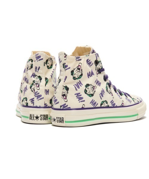 CONVERSE(コンバース)の「CONVERSE ALL STAR AGED HI / DC(コンバース オールスター エイジド HI / DC)(スニーカー・メンズ・ホワイト×パープル/ブラック×イエロー・23cm/23.5cm/24cm/24.5cm/25cm/25.5cm/26cm/26.5cm/27cm/27.5cm/28cm/29cm)」の3枚目の写真