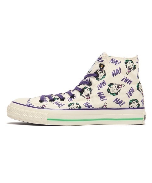 CONVERSE(コンバース)の「CONVERSE ALL STAR AGED HI / DC(コンバース オールスター エイジド HI / DC)(スニーカー・メンズ・ホワイト×パープル/ブラック×イエロー・23cm/23.5cm/24cm/24.5cm/25cm/25.5cm/26cm/26.5cm/27cm/27.5cm/28cm/29cm)」の4枚目の写真