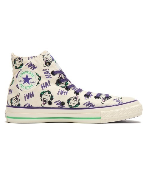 CONVERSE(コンバース)の「CONVERSE ALL STAR AGED HI / DC(コンバース オールスター エイジド HI / DC)(スニーカー・メンズ・ホワイト×パープル/ブラック×イエロー・23cm/23.5cm/24cm/24.5cm/25cm/25.5cm/26cm/26.5cm/27cm/27.5cm/28cm/29cm)」の5枚目の写真