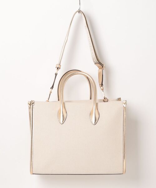Michael Kors/MIRELLA メタリック&キャンバス トート ミディアム セール】MIRELLA メタリック & キャンバス トート ミディアム