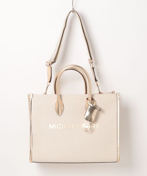 セール】MIRELLA メタリック & キャンバス トート ミディアム