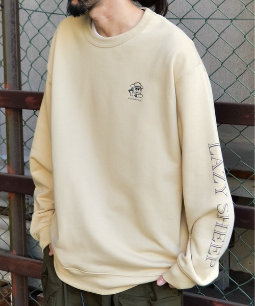 MODISH GAZE(モディシュガゼ)の「【MODISH GAZE】アニマルワンポイント刺繍スウェット(CP)(スウェット・メンズ・ベージュ/スミクロ/ホワイト・L/M)」の7枚目の写真