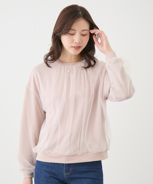Jayro(ジャイロ)の「チュール重ねプルオーバー(Tシャツ/カットソー・レディース・ブラック/ピンク・M)」の9枚目の写真