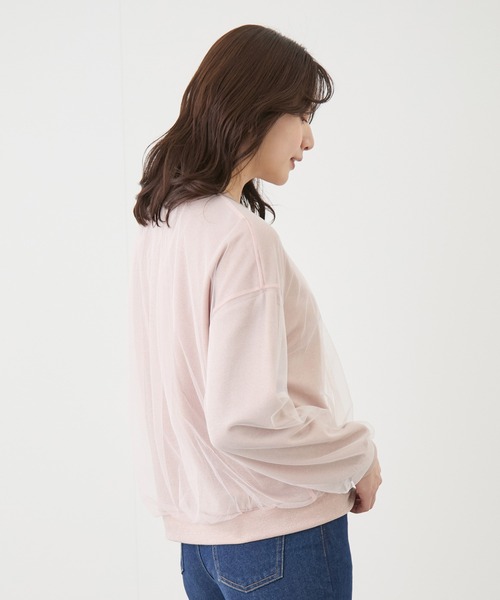 Jayro(ジャイロ)の「チュール重ねプルオーバー(Tシャツ/カットソー・レディース・ブラック/ピンク・M)」の10枚目の写真