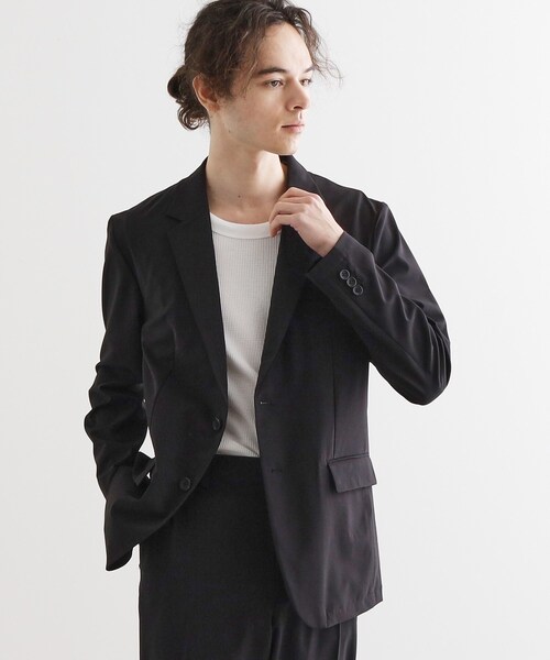 tk.TAKEO KIKUCHI（ティーケータケオキクチ）の「【洗える/吸水速乾】機能性ポリトロジャケット/セットアップ対応（テーラードジャケット・メンズ・ブルー/ブラウン系その他/ブラック・04/03/02）」の2枚目の写真