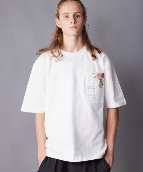rehacer(レアセル)の「rehacer : Sunlight Relax Fit Pocket T-shirt / サンライト リラックスフィット ポケットTシャツ(Tシャツ/カットソー・メンズ・ブラック/ホワイト・SMALL/MEDIUM/LARGE/X-LARGE)」の5枚目の写真
