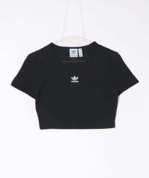 adidas ショート丈 Tシャツ 黒 Mサイズ adidas ショート丈 Tシャツ 黒 Mサイズ - メルカリ