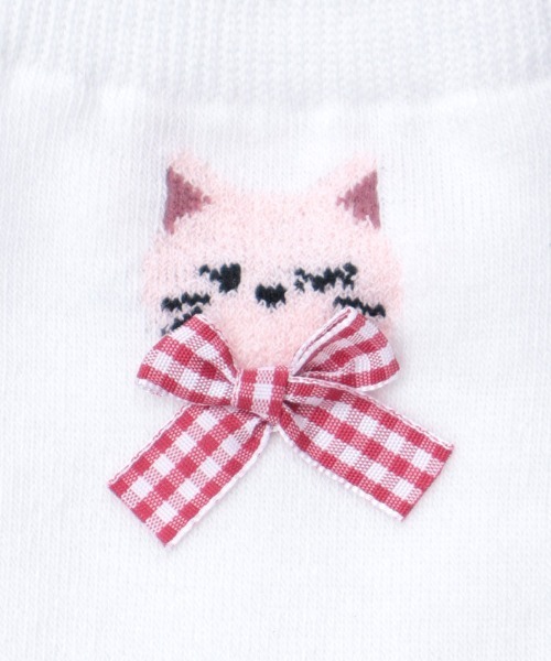 axes femme(アクシーズファム)の「もふねこクルーソックス(ソックス/靴下・キッズ・ホワイト/ブラック・FREE)」の7枚目の写真