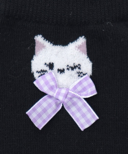 axes femme(アクシーズファム)の「もふねこクルーソックス(ソックス/靴下・キッズ・ホワイト/ブラック・FREE)」の13枚目の写真