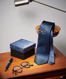 TAKEO KIKUCHI（タケオキクチ）の「【BOXセット】ベーシックネクタイ＆メガネ型タイバー セット（ネクタイ）」