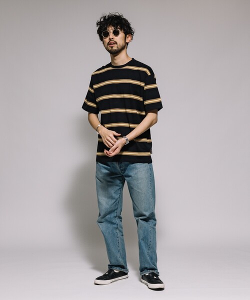 PENDLETON(ペンドルトン)の「PENDLETON/ペンドルトン 別注 ジャカード ボーダーTEE(Tシャツ/カットソー・メンズ・ブラック/オフホワイト・MEDIUM/LARGE)」の12枚目の写真