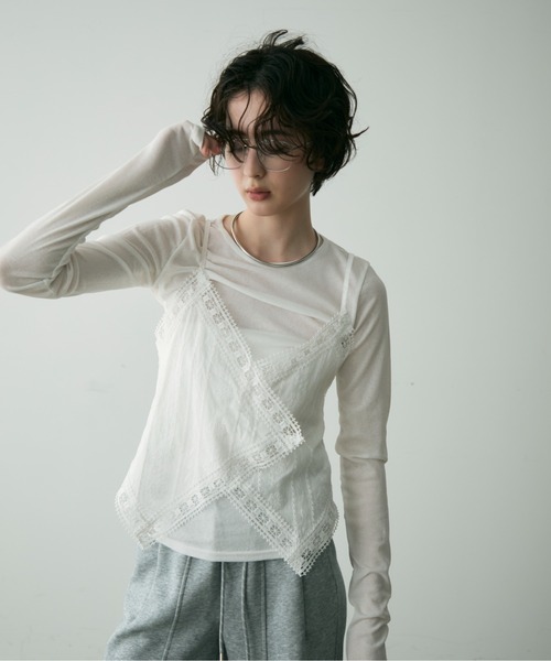 セール】シアーロングスリーブTシャツ（Tシャツ/カットソー