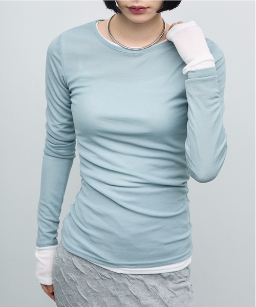 新品タグ付☆JulierYoga&Relax リブロングスリーブプルオーバー AMBIDEX Store △ジンバテレコ ロングスリーブ プルオーバー(F