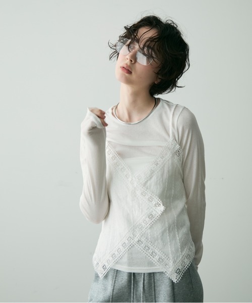 SEA ロングスリーブ　カットソー　YOU ARE HERE 1 レディース SHENERY（シーナリー）の「シルケットロングスリーブカットソー