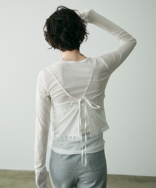 シアーロングスリーブプルオーバー（Tシャツ/カットソー