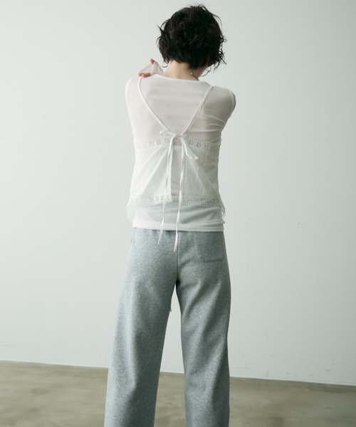 Trish（トリッシュ）の「シアーロングスリーブプルオーバー（Tシャツ/カットソー・レディース・ホワイト/ブルー/ブラック/ブラウン/ピンク/イエロー・MEDIUM）」の13枚目の写真