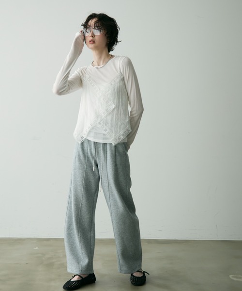 Trish（トリッシュ）の「シアーロングスリーブプルオーバー（Tシャツ/カットソー・レディース・ホワイト/ブルー/ブラック/ブラウン/ピンク/イエロー・MEDIUM）」の15枚目の写真