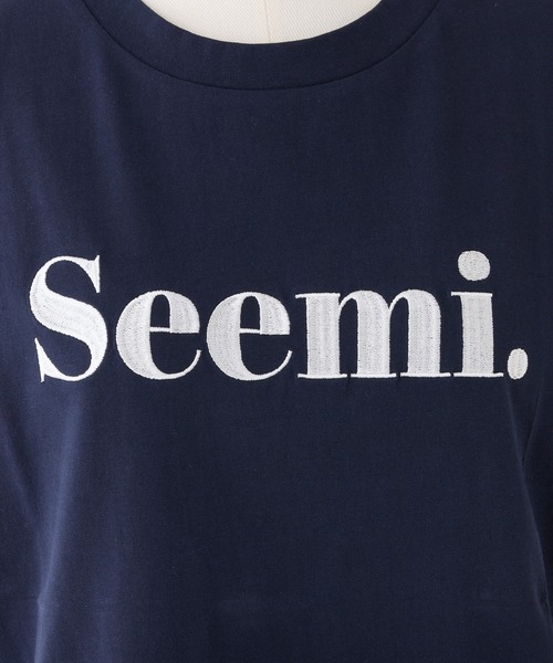 Seemi. byNICECLAUP（ シーミーバイナイスクラップ）の「【Seemi.】サスティナブルロゴTシャツ（Tシャツ/カットソー・レディース・ネイビー/ホワイト/ピンク/レッド・FREE）」の9枚目の写真