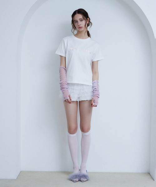 Seemi. byNICECLAUP（ シーミーバイナイスクラップ）の「【Seemi.】サスティナブルロゴTシャツ（Tシャツ/カットソー・レディース・ネイビー/ホワイト/ピンク/レッド・FREE）」の13枚目の写真