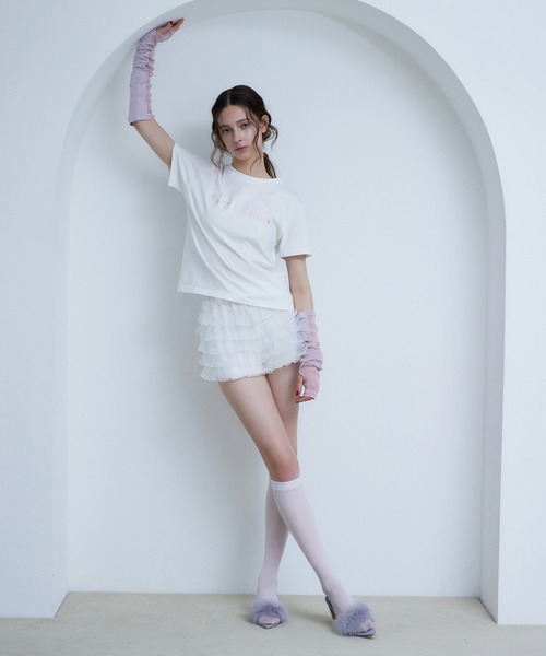 Seemi. byNICECLAUP（ シーミーバイナイスクラップ）の「【Seemi.】サスティナブルロゴTシャツ（Tシャツ/カットソー・レディース・ネイビー/ホワイト/ピンク/レッド・FREE）」の12枚目の写真