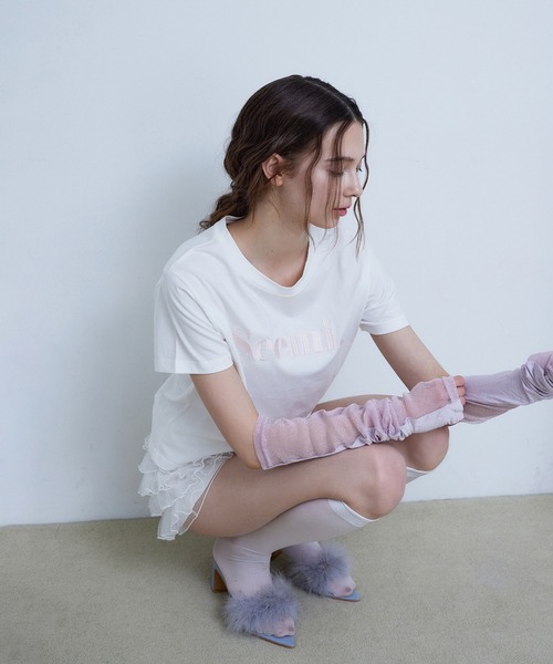 Seemi. byNICECLAUP（ シーミーバイナイスクラップ）の「【Seemi.】サスティナブルロゴTシャツ（Tシャツ/カットソー・レディース・ネイビー/ホワイト/ピンク/レッド・FREE）」の17枚目の写真