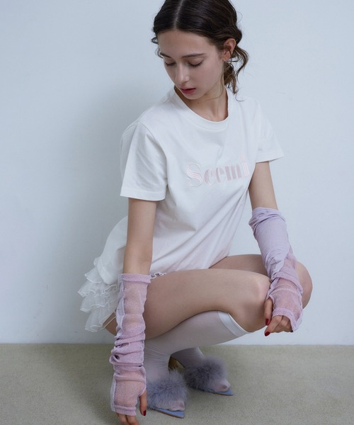 Seemi. byNICECLAUP（ シーミーバイナイスクラップ）の「【Seemi.】サスティナブルロゴTシャツ（Tシャツ/カットソー・レディース・ネイビー/ホワイト/ピンク/レッド・FREE）」の18枚目の写真